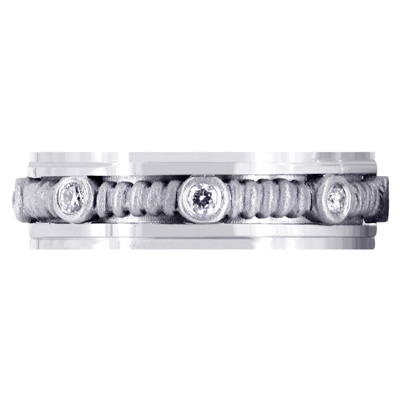 Diamond Mens Wedding Band | 0.24 Carats | Sand Blast Finish (Johnathan)