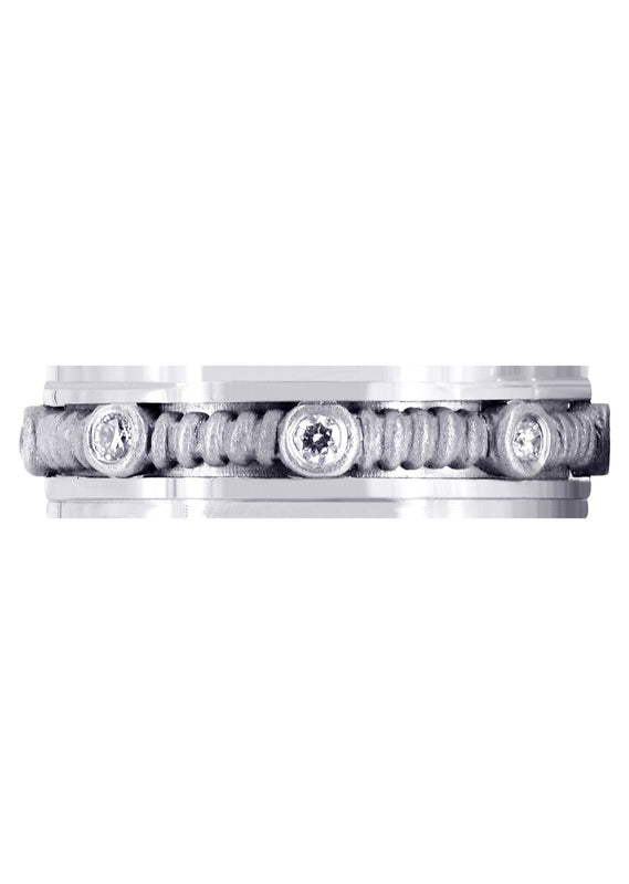 Diamond Mens Wedding Band | 0.24 Carats | Sand Blast Finish (Johnathan)