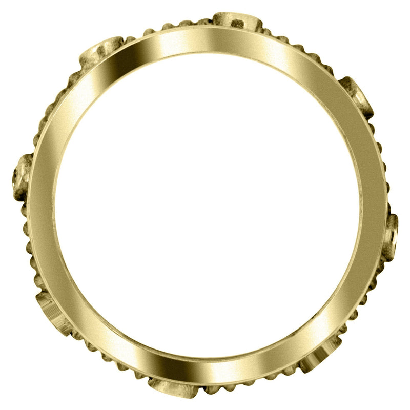 Yellow Gold Diamond Mens Wedding Band | 0.24 Carats | Sand Blast Finish (Johnathan)
