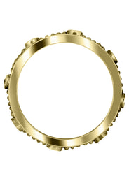 Yellow Gold Diamond Mens Wedding Band | 0.24 Carats | Sand Blast Finish (Johnathan)