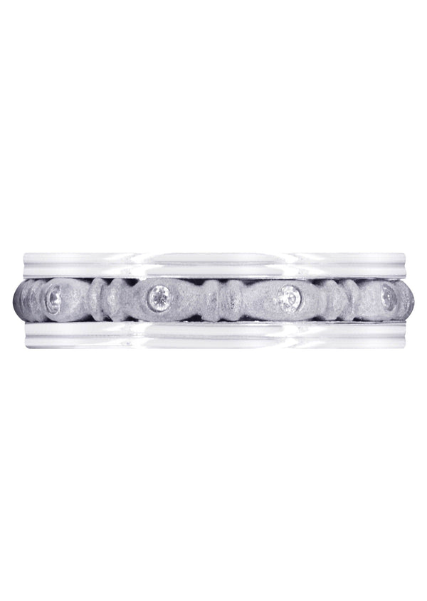 Diamond Mens Wedding Band | 0.1 Carats | Sand Blast Finish (Johnny)