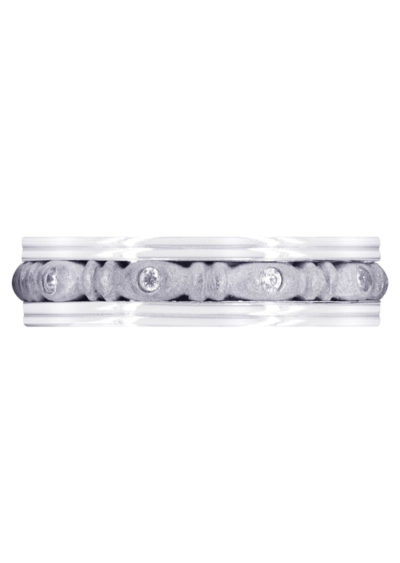 Diamond Mens Wedding Band | 0.1 Carats | Sand Blast Finish (Johnny)