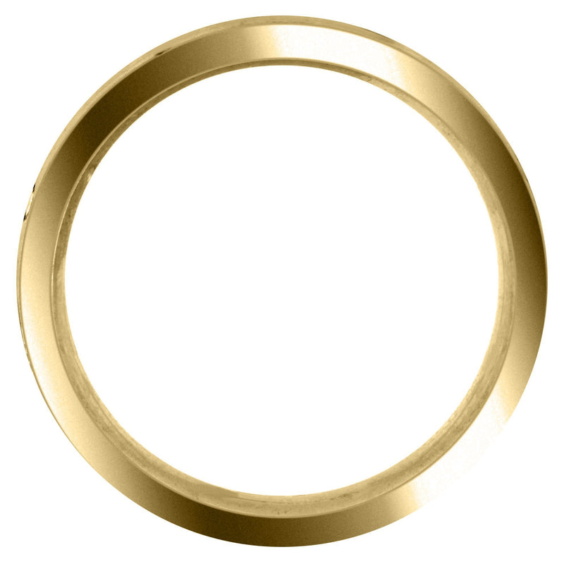 Yellow Gold Diamond Mens Wedding Band | 0.1 Carats | Sand Blast Finish (Johnny)