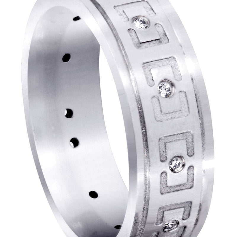 Diamond Mens Wedding Band | 0.12 Carats | High Polish Finish (Edwin)