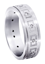 Diamond Mens Wedding Band | 0.12 Carats | High Polish Finish (Edwin)