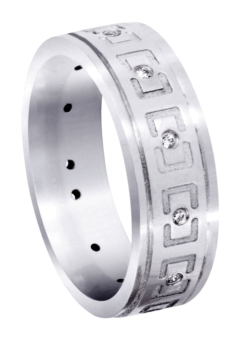 Diamond Mens Wedding Band | 0.12 Carats | High Polish Finish (Edwin)