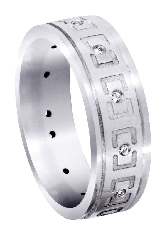 Diamond Mens Wedding Band | 0.12 Carats | High Polish Finish (Edwin)