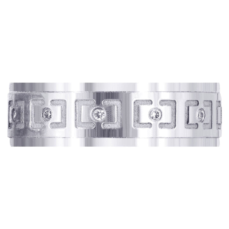 Diamond Mens Wedding Band | 0.12 Carats | High Polish Finish (Edwin)