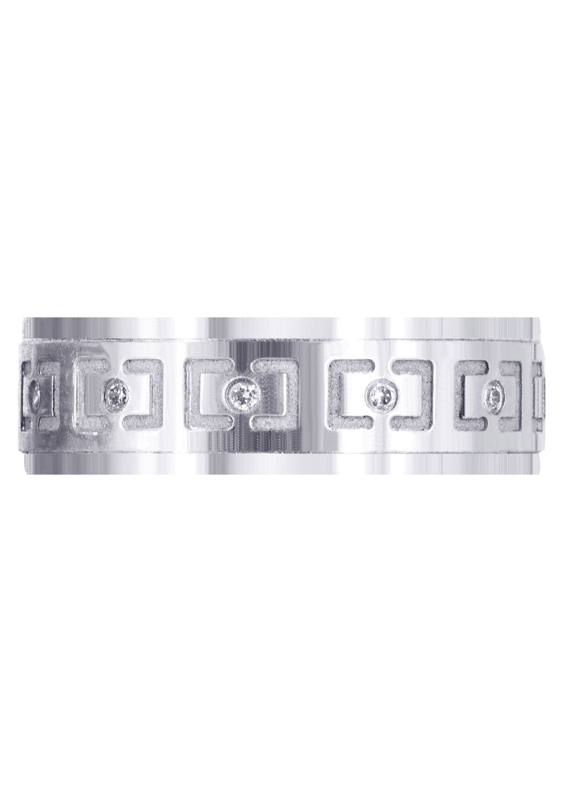Diamond Mens Wedding Band | 0.12 Carats | High Polish Finish (Edwin)