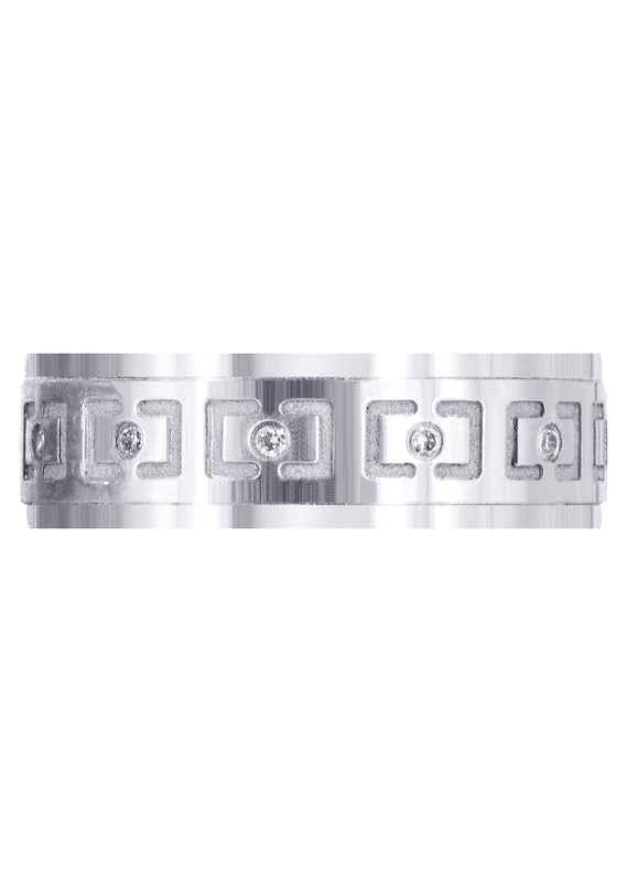 Diamond Mens Wedding Band | 0.12 Carats | High Polish Finish (Edwin)