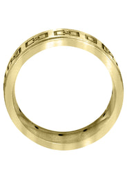 Yellow Gold Diamond Mens Wedding Band | 0.12 Carats | High Polish Finish (Edwin)