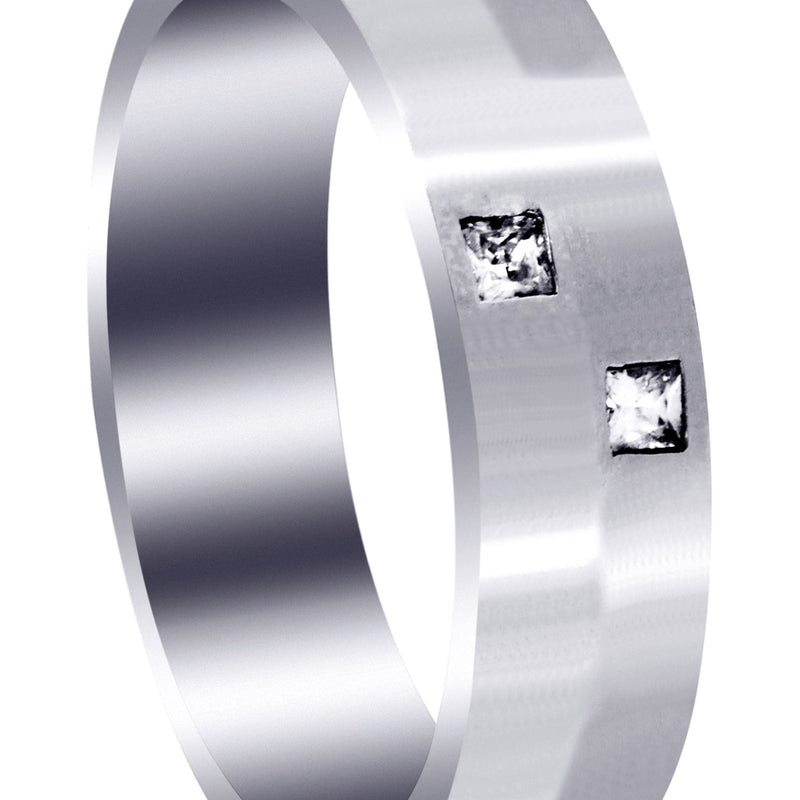 Diamond Mens Wedding Band | 0.1 Carats (Hugo)