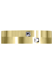 Yellow Gold Diamond Mens Wedding Band | 0.1 Carats (Hugo)