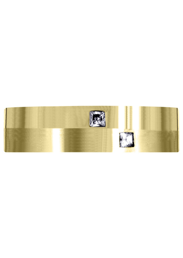 Yellow Gold Diamond Mens Wedding Band | 0.1 Carats (Hugo)
