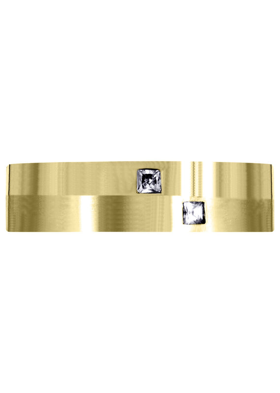 Yellow Gold Diamond Mens Wedding Band | 0.1 Carats (Hugo)