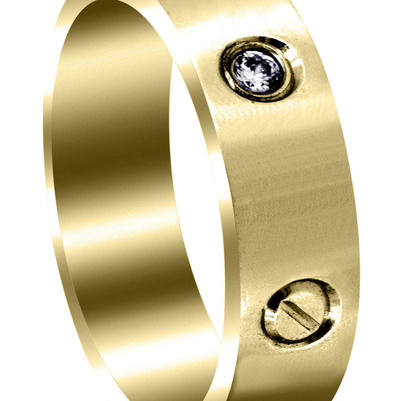 Yellow Gold Diamond Mens Wedding Band | 0.15 Carats (Princeton)