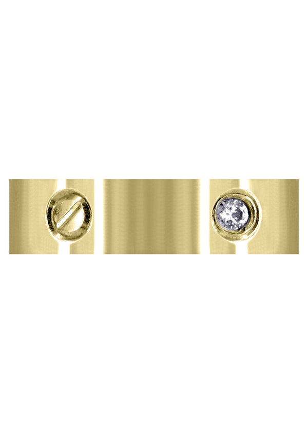Yellow Gold Diamond Mens Wedding Band | 0.15 Carats (Princeton)