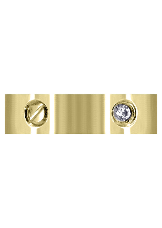 Yellow Gold Diamond Mens Wedding Band | 0.15 Carats (Princeton)