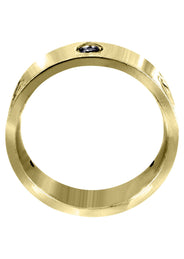 Yellow Gold Diamond Mens Wedding Band | 0.15 Carats (Princeton)