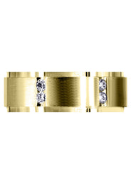 Yellow Gold Diamond Mens Wedding Band | 0.48 Carats (Kane)