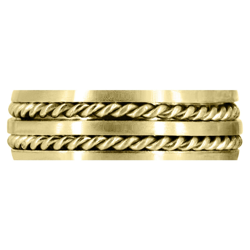 Yellow Gold Diamond Mens Wedding Band | 0.15 Carats (Jonas)