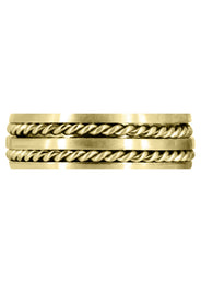 Yellow Gold Diamond Mens Wedding Band | 0.15 Carats (Jonas)