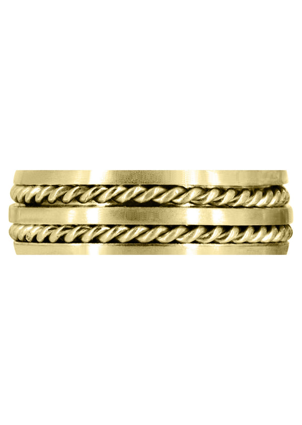Yellow Gold Diamond Mens Wedding Band | 0.15 Carats (Jonas)