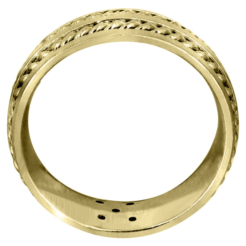 Yellow Gold Diamond Mens Wedding Band | 0.15 Carats (Jonas)