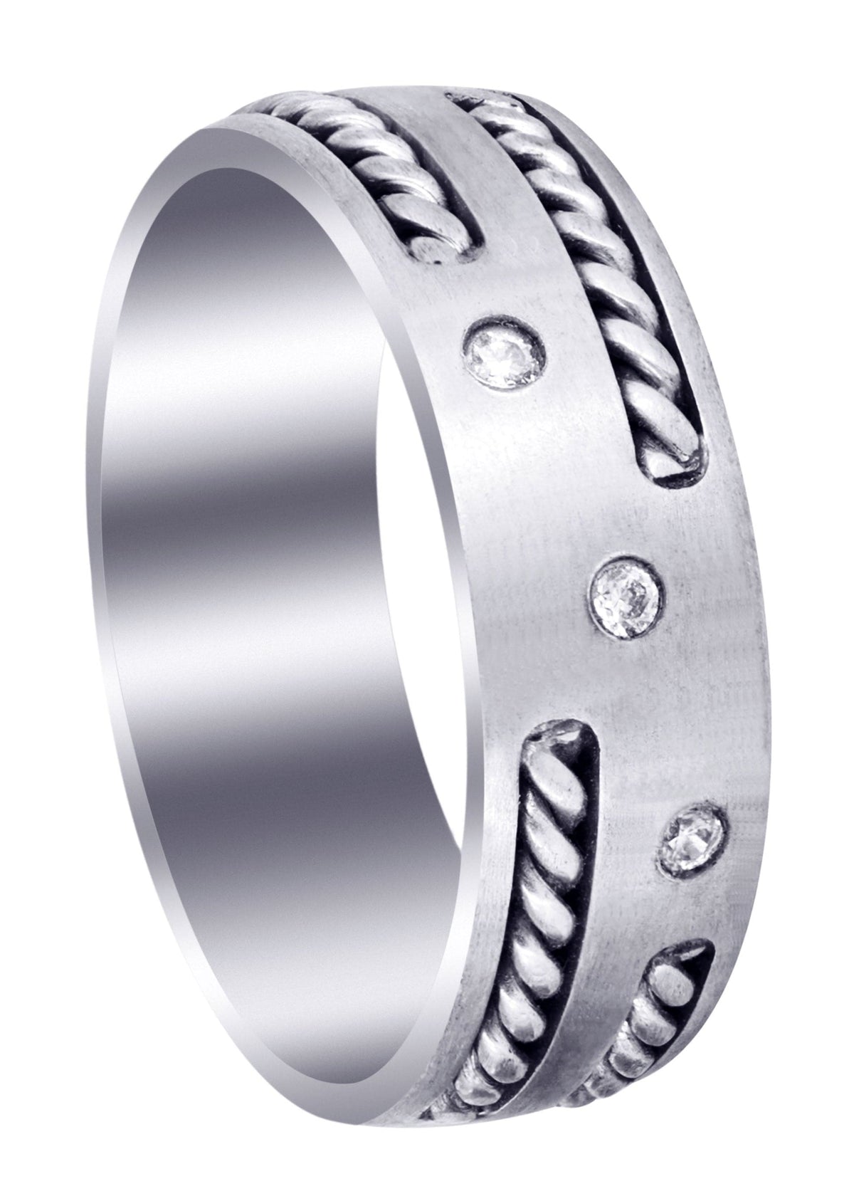 Diamond Mens Wedding Band | 0.09 Carats (Enrique)