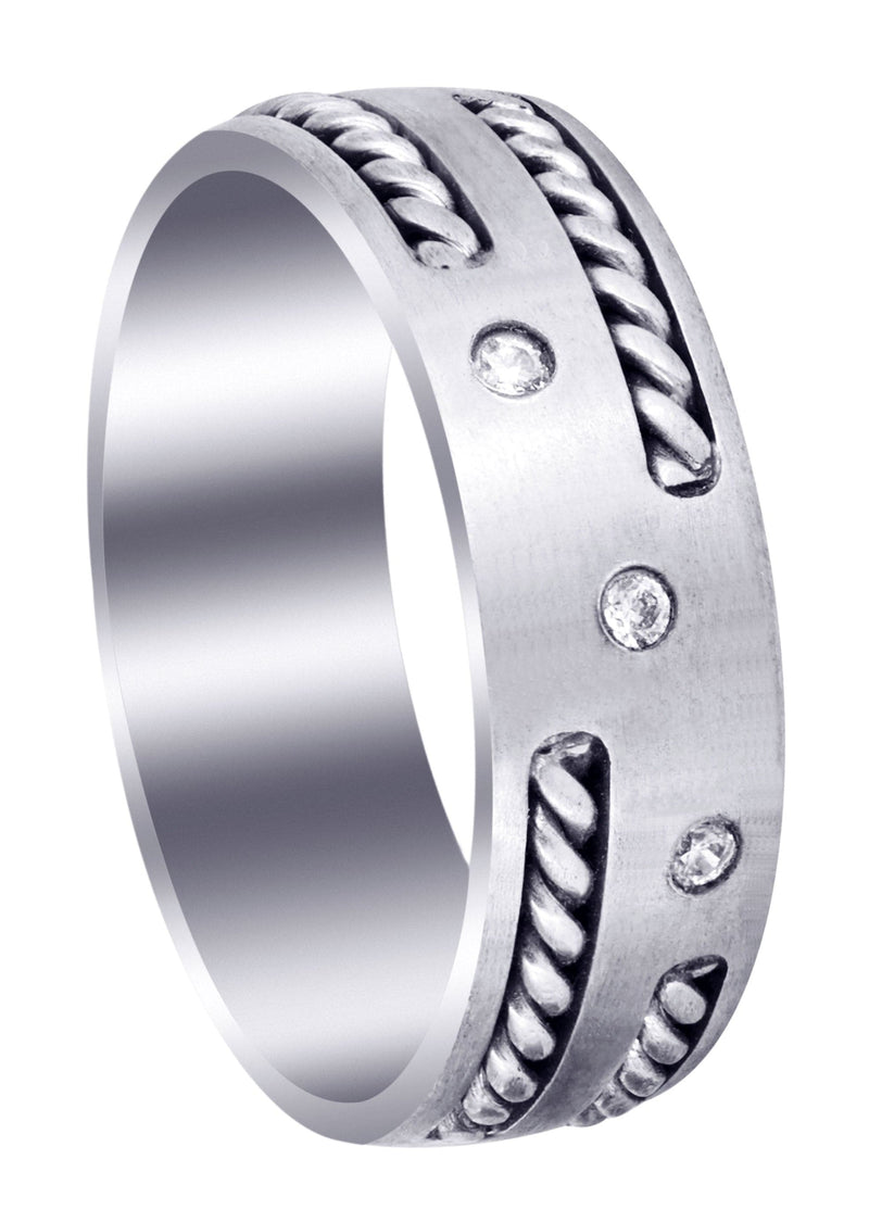 Diamond Mens Wedding Band | 0.09 Carats (Enrique)