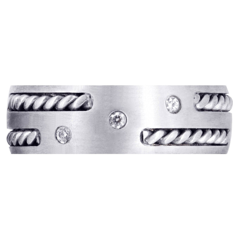 Diamond Mens Wedding Band | 0.09 Carats (Enrique)