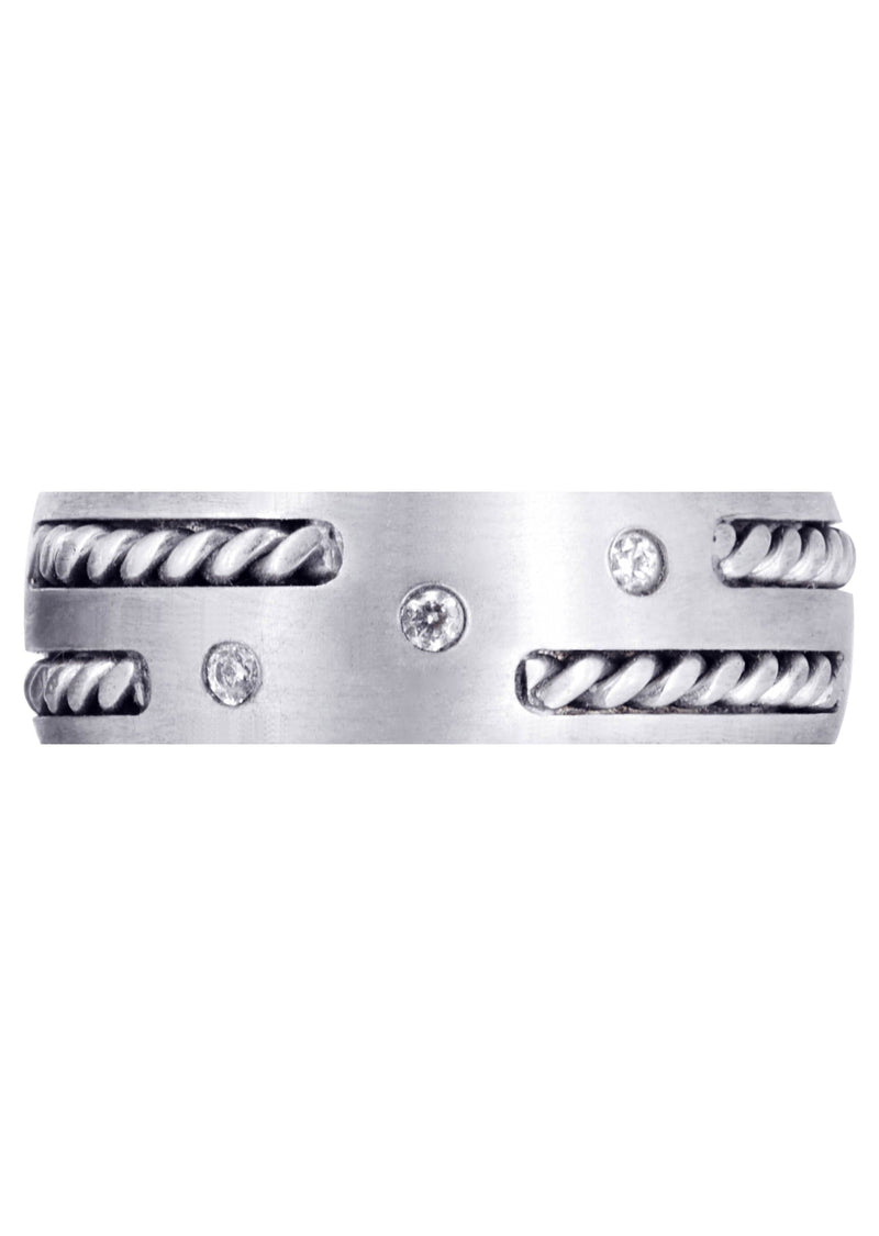 Diamond Mens Wedding Band | 0.09 Carats (Enrique)