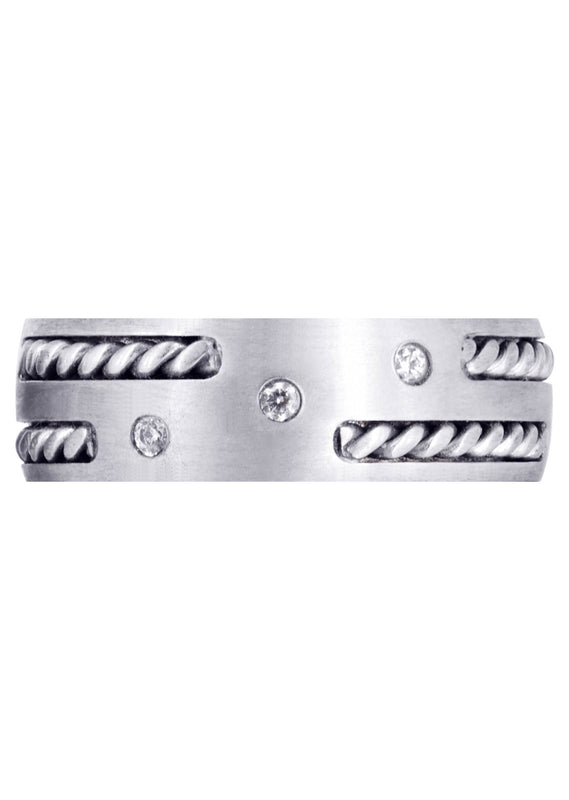 Diamond Mens Wedding Band | 0.09 Carats (Enrique)