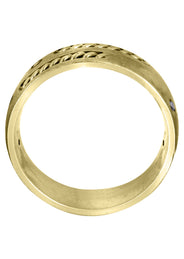 Yellow Gold Diamond Mens Wedding Band | 0.09 Carats (Enrique)