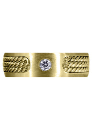 Yellow Gold Diamond Mens Engagement Ring | 0.1 Carats (Damon)