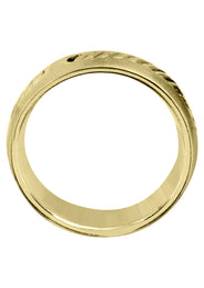 Yellow Gold Diamond Mens Wedding Band | 0.07 Carats | Satin Finish (Julius)