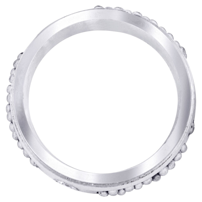 Diamond Mens Wedding Band | 0.12 Carats | Satin Finish (Leon)