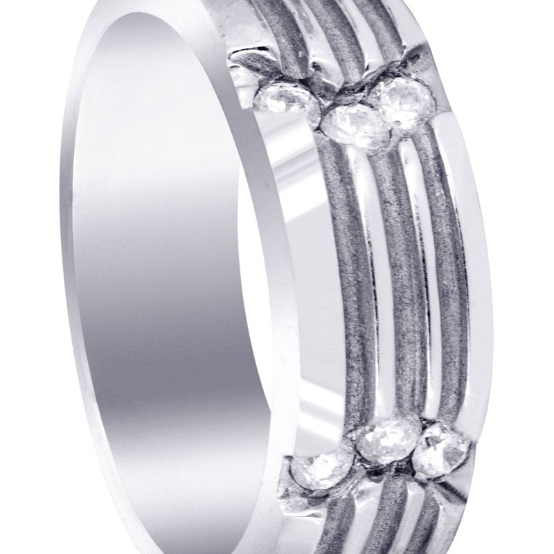 Diamond Mens Wedding Band | 0.3 Carats | High Polish Finish (Clark)