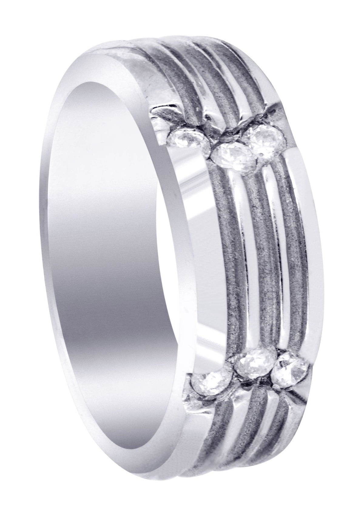 Diamond Mens Wedding Band | 0.3 Carats | High Polish Finish (Clark)