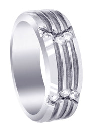 Diamond Mens Wedding Band | 0.3 Carats | High Polish Finish (Clark)