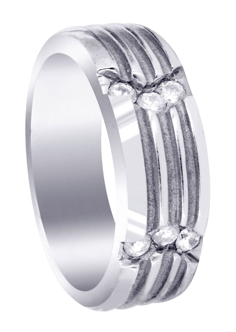 Diamond Mens Wedding Band | 0.3 Carats | High Polish Finish (Clark)