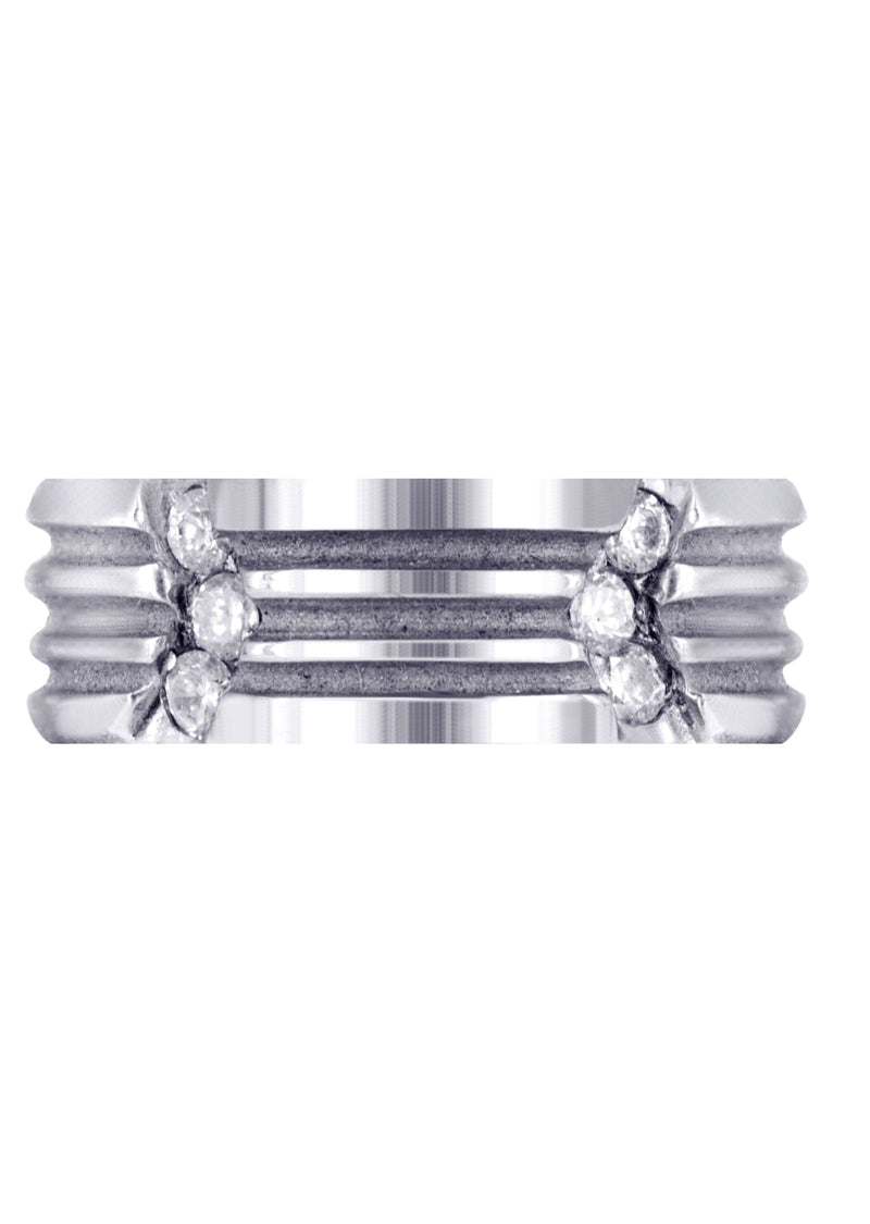 Diamond Mens Wedding Band | 0.3 Carats | High Polish Finish (Clark)
