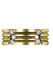 Yellow Gold Diamond Mens Wedding Band | 0.3 Carats | High Polish Finish (Clark)