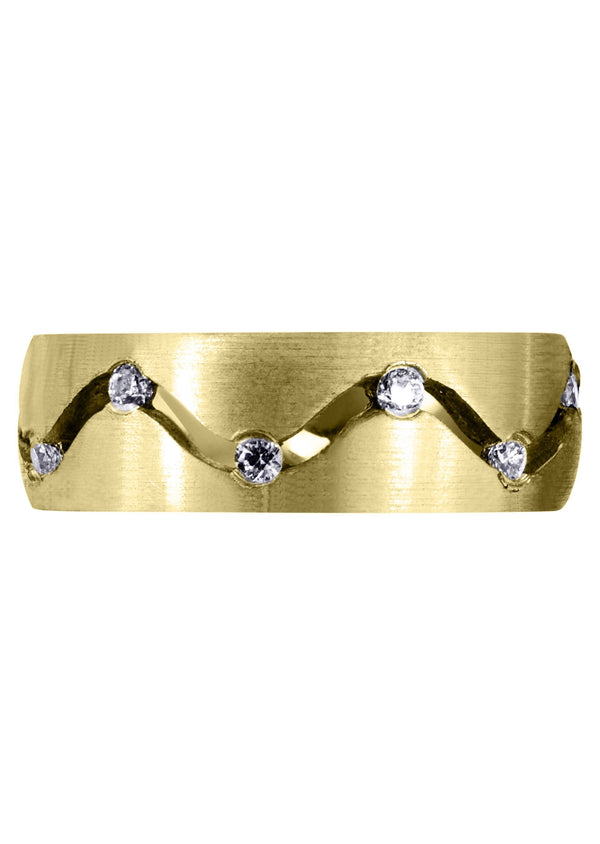 Yellow Gold Diamond Mens Wedding Band | 0.36 Carats (Danny)