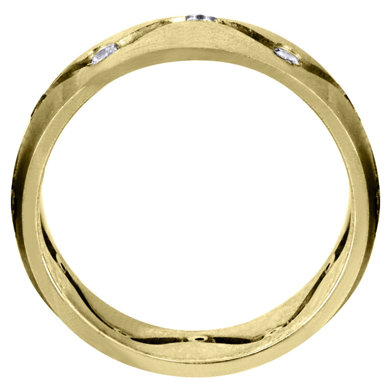 Yellow Gold Diamond Mens Wedding Band | 0.36 Carats (Danny)