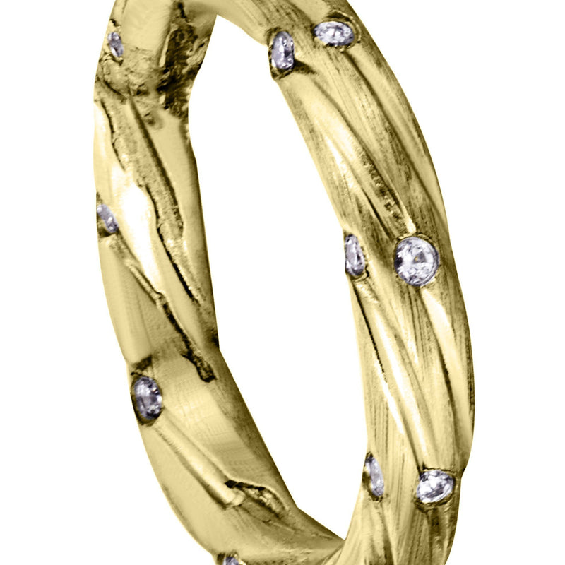 Yellow Gold Diamond Mens Wedding Band | 0.27 Carats (Milan)