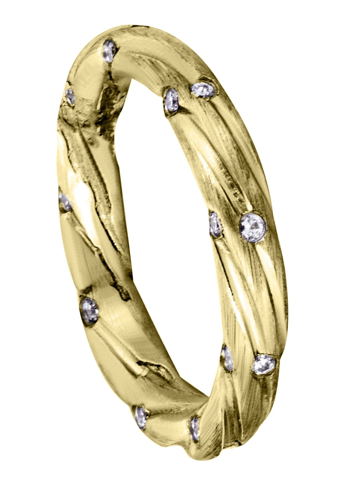 Yellow Gold Diamond Mens Wedding Band | 0.27 Carats (Milan)