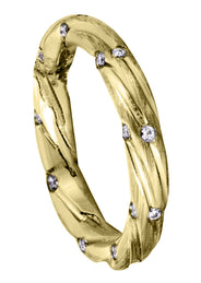 Yellow Gold Diamond Mens Wedding Band | 0.27 Carats (Milan)