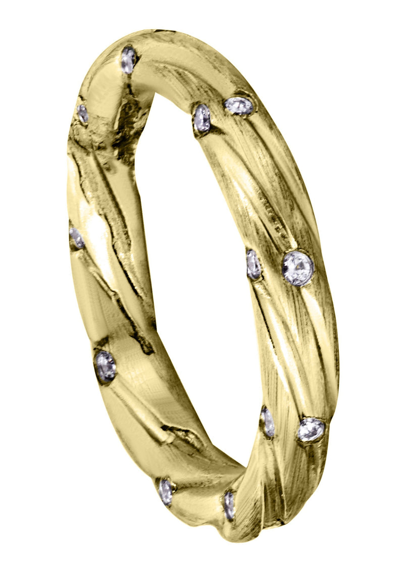 Yellow Gold Diamond Mens Wedding Band | 0.27 Carats (Milan)