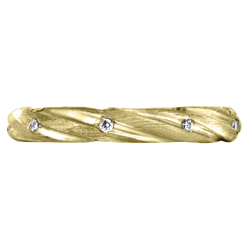 Yellow Gold Diamond Mens Wedding Band | 0.27 Carats (Milan)